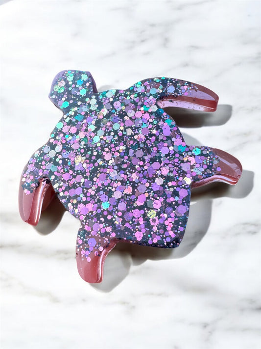 Purple Sparkly Turtle Magnet