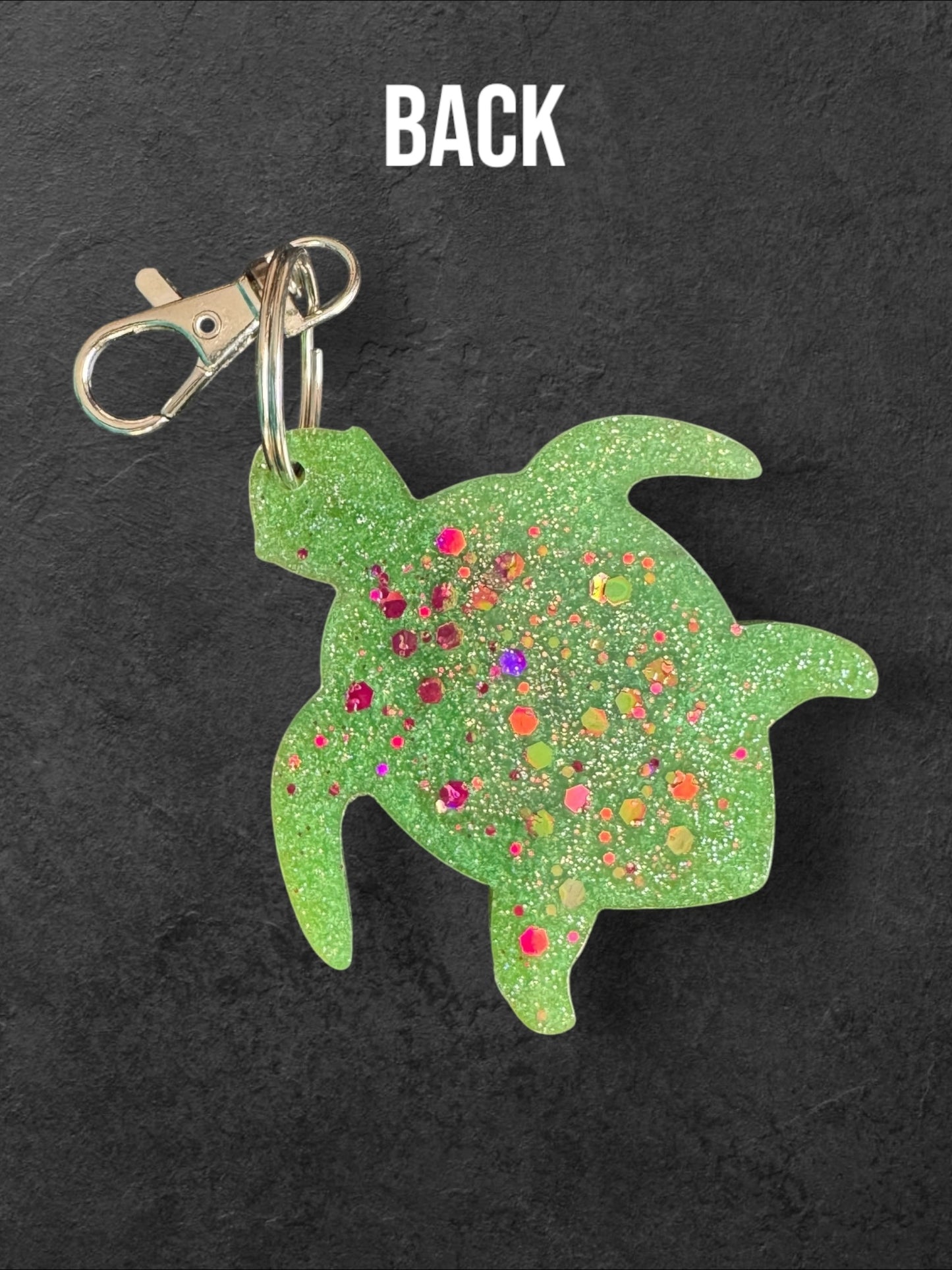 Pink Colorshift Turtle Keychain