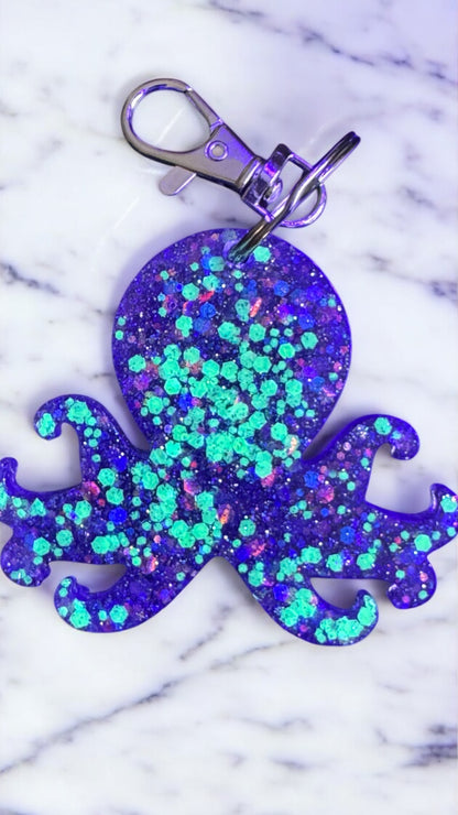 Glowing Octopus Keychain