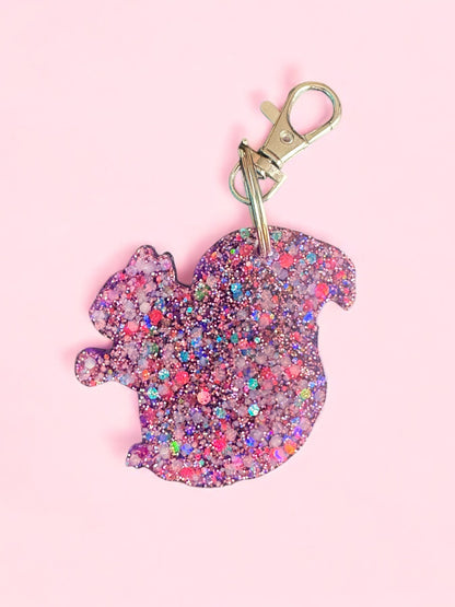 Pink Squirrel Keychain