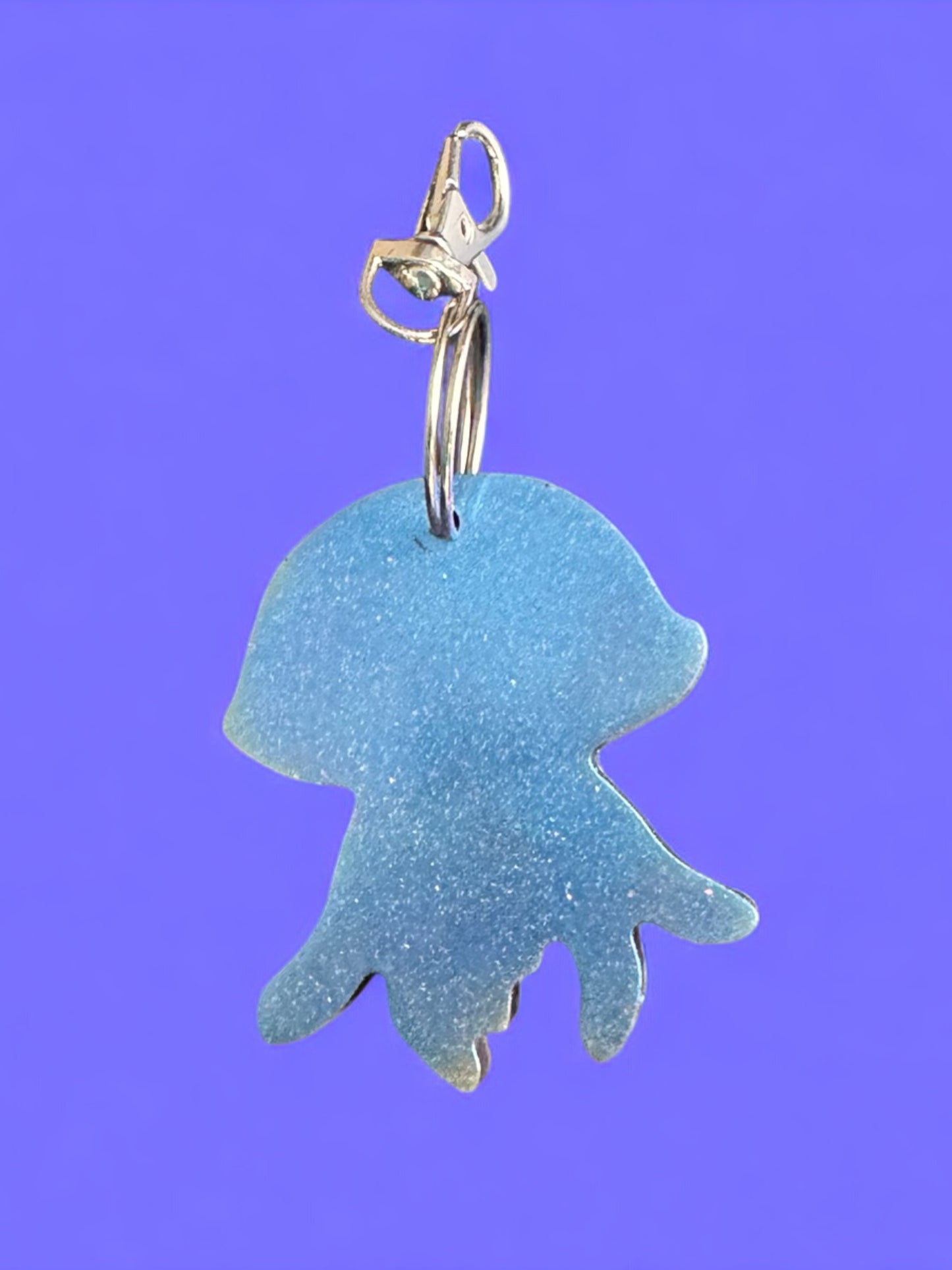 Purple Blue Colorshift Jellyfish Keychain